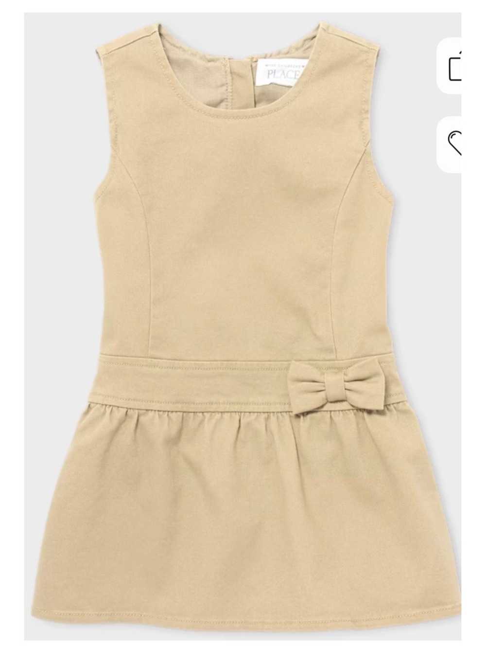 The Children's Place Girls' 4T Toddler Girls Uniform Bow Jumper - Tan